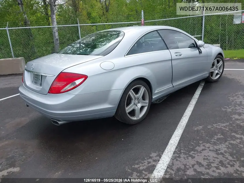 2007 Mercedes-Benz Cl 550 VIN: WDDEJ71X67A006435 Lot: 12616519