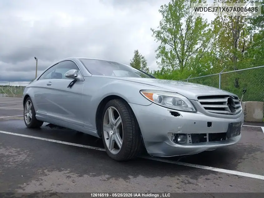 2007 Mercedes-Benz Cl 550 VIN: WDDEJ71X67A006435 Lot: 12616519