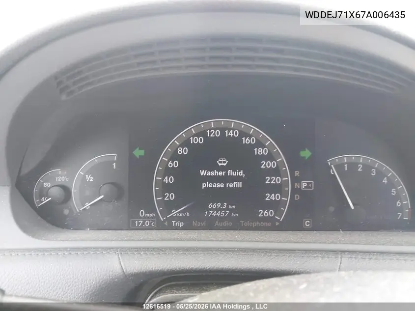 2007 Mercedes-Benz Cl 550 VIN: WDDEJ71X67A006435 Lot: 12616519