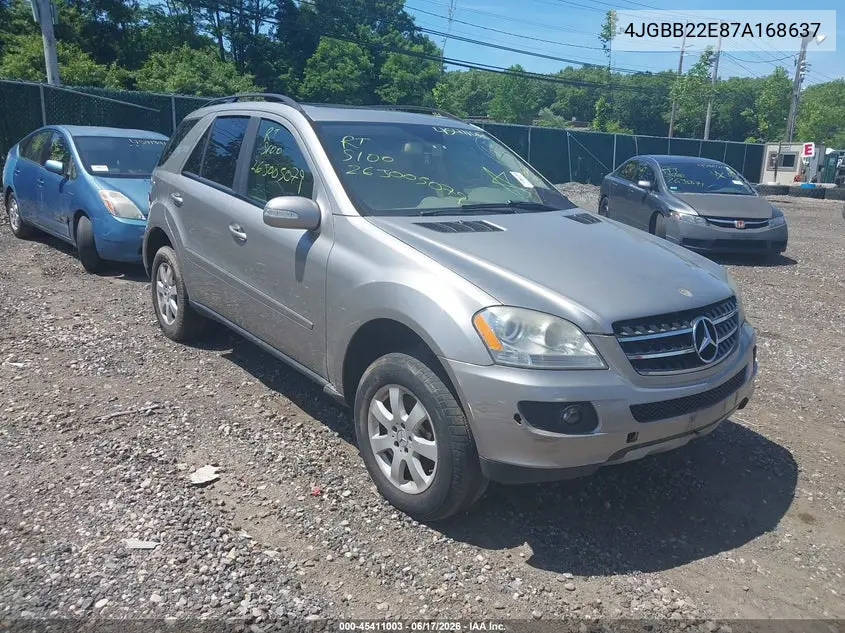 2007 Mercedes-Benz Ml 320 Cdi 4Matic VIN: 4JGBB22E87A168637 Lot: 45411003
