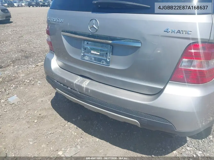 2007 Mercedes-Benz Ml 320 Cdi 4Matic VIN: 4JGBB22E87A168637 Lot: 45411003