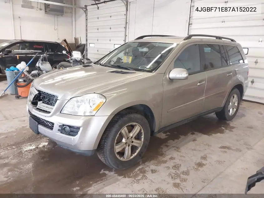 2007 Mercedes-Benz Gl 450 4Matic VIN: 4JGBF71E87A152022 Lot: 45445468