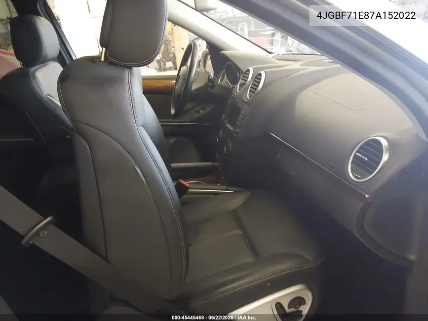 2007 Mercedes-Benz Gl 450 4Matic VIN: 4JGBF71E87A152022 Lot: 45445468