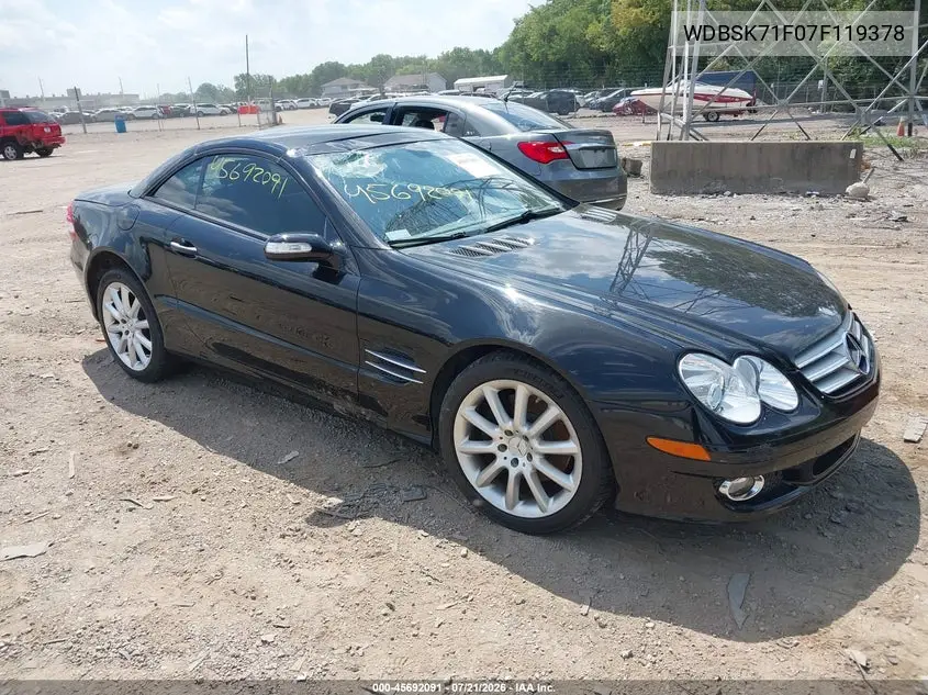 2007 Mercedes-Benz Sl 550 VIN: WDBSK71F07F119378 Lot: 45692091