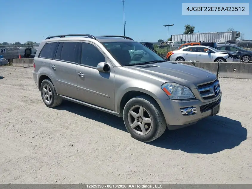 2008 Mercedes-Benz Gl 320 Cdi 4Matic VIN: 4JGBF22E78A423512 Lot: 12625398