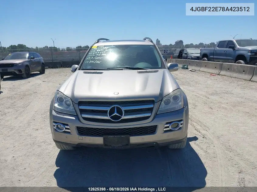 2008 Mercedes-Benz Gl 320 Cdi 4Matic VIN: 4JGBF22E78A423512 Lot: 12625398