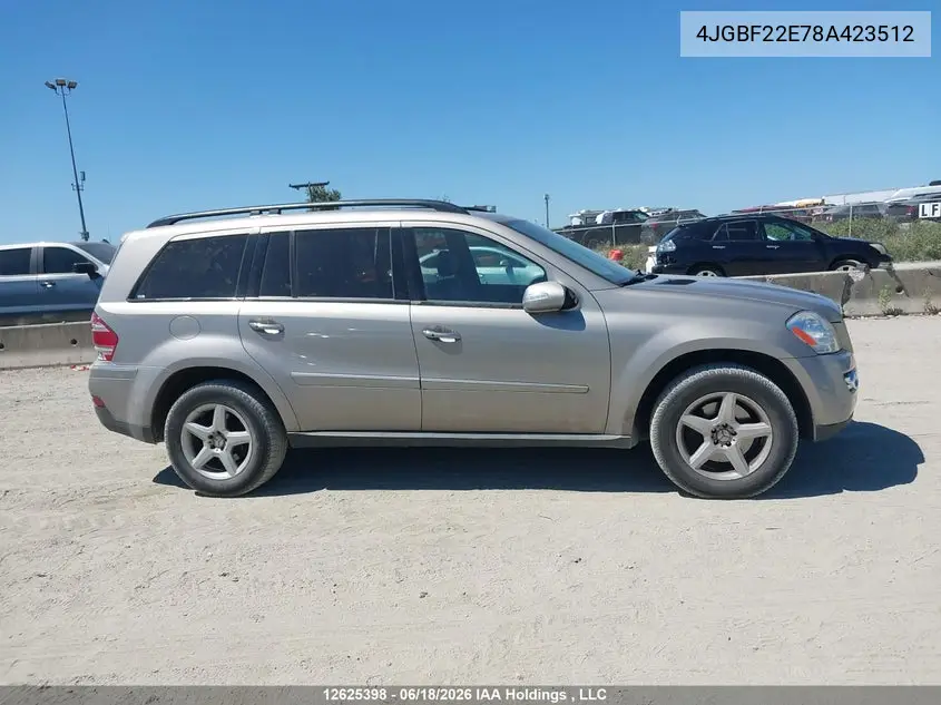 2008 Mercedes-Benz Gl 320 Cdi 4Matic VIN: 4JGBF22E78A423512 Lot: 12625398