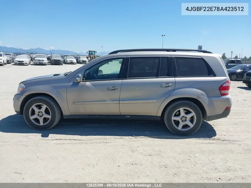 2008 Mercedes-Benz Gl 320 Cdi 4Matic VIN: 4JGBF22E78A423512 Lot: 12625398