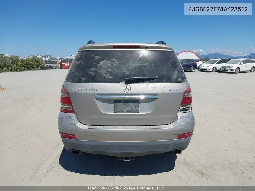 2008 Mercedes-Benz Gl 320 Cdi 4Matic VIN: 4JGBF22E78A423512 Lot: 12625398