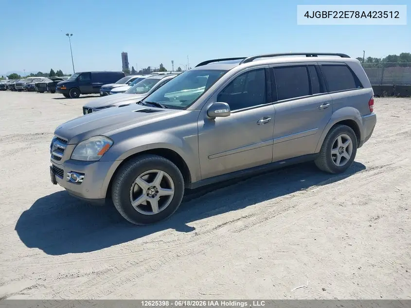 2008 Mercedes-Benz Gl 320 Cdi 4Matic VIN: 4JGBF22E78A423512 Lot: 12625398