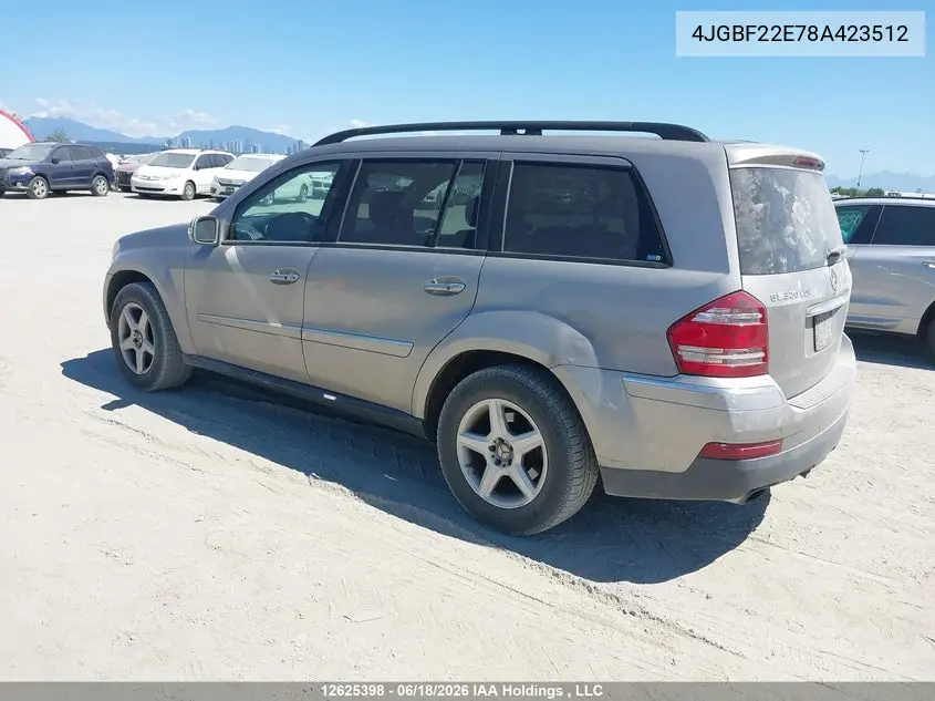 2008 Mercedes-Benz Gl 320 Cdi 4Matic VIN: 4JGBF22E78A423512 Lot: 12625398
