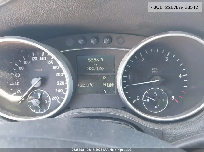 2008 Mercedes-Benz Gl 320 Cdi 4Matic VIN: 4JGBF22E78A423512 Lot: 12625398