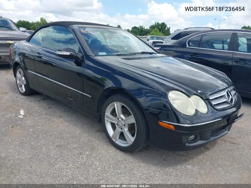 2008 Mercedes-Benz Clk 350 VIN: WDBTK56F18F236454 Lot: 45367880