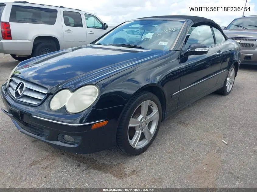 2008 Mercedes-Benz Clk 350 VIN: WDBTK56F18F236454 Lot: 45367880