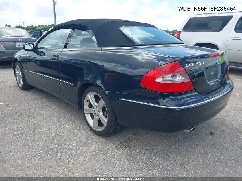 2008 Mercedes-Benz Clk 350 VIN: WDBTK56F18F236454 Lot: 45367880