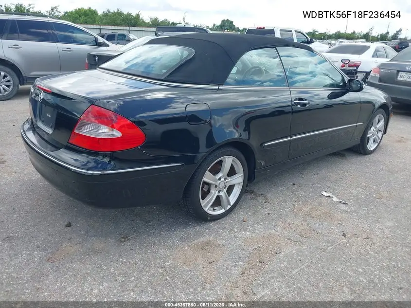 2008 Mercedes-Benz Clk 350 VIN: WDBTK56F18F236454 Lot: 45367880