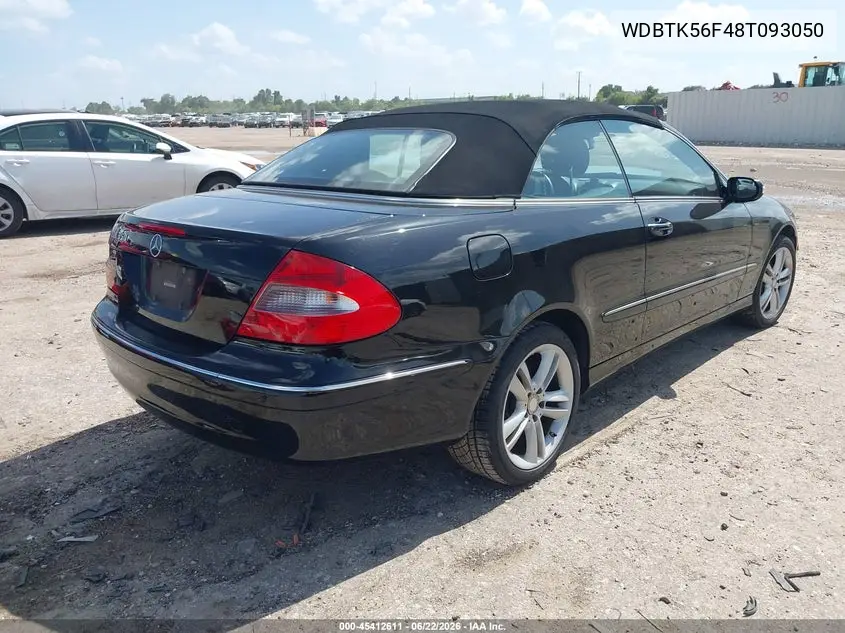 2008 Mercedes-Benz Clk 350 VIN: WDBTK56F48T093050 Lot: 45412611