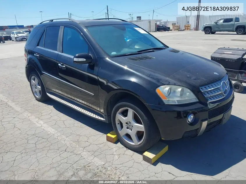 2008 Mercedes-Benz M-Class 5.5L VIN: 4JGBB72E18A309837 Lot: 45459587