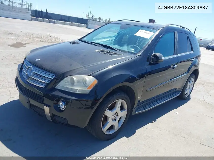 2008 Mercedes-Benz M-Class 5.5L VIN: 4JGBB72E18A309837 Lot: 45459587