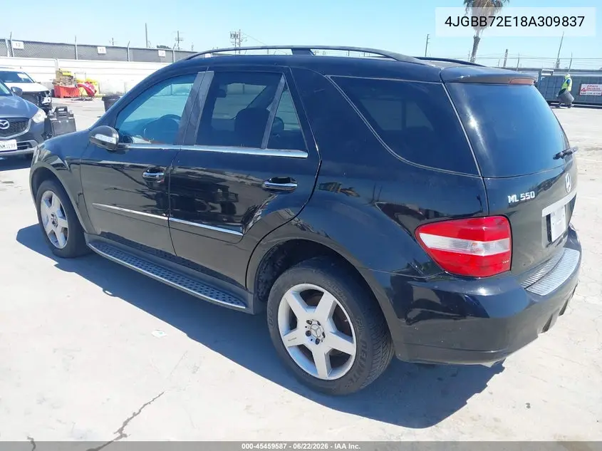 2008 Mercedes-Benz M-Class 5.5L VIN: 4JGBB72E18A309837 Lot: 45459587