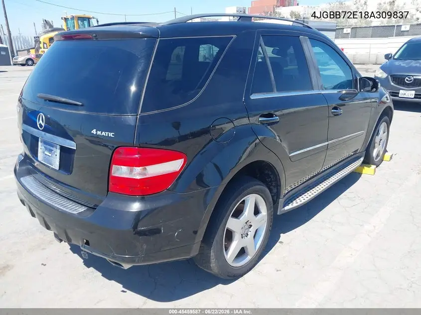 2008 Mercedes-Benz M-Class 5.5L VIN: 4JGBB72E18A309837 Lot: 45459587