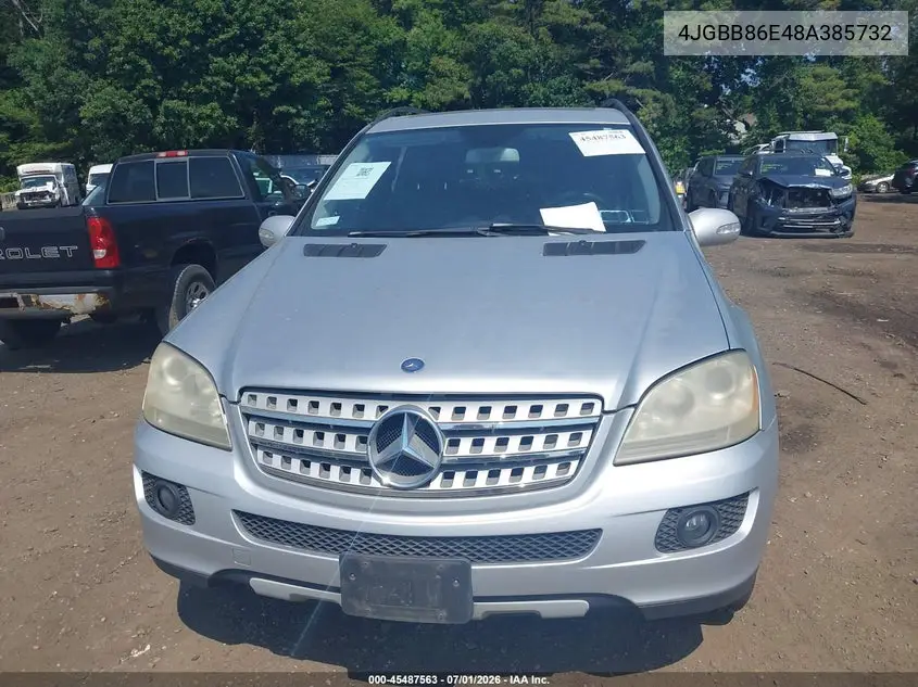 2008 Mercedes-Benz Ml 350 4Matic VIN: 4JGBB86E48A385732 Lot: 45487563