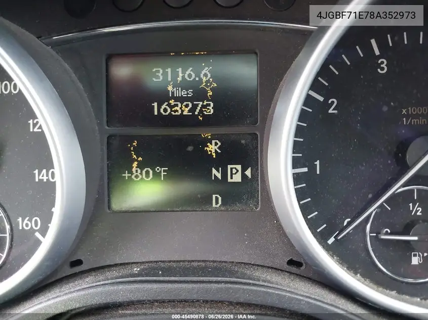 2008 Mercedes-Benz Gl-Class 4.6L VIN: 4JGBF71E78A352973 Lot: 45490878