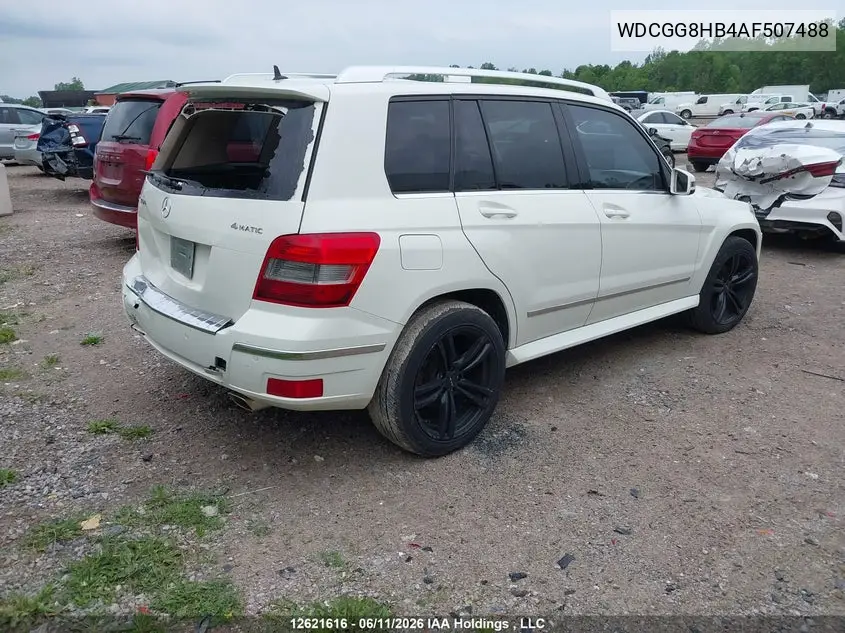 2010 Mercedes-Benz Glk 350 4Matic VIN: WDCGG8HB4AF507488 Lot: 12621616