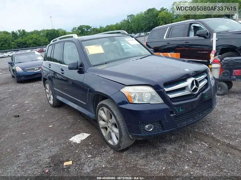 2010 Mercedes-Benz Glk 350 VIN: WDCGG5GB0AF337615 Lot: 45380494