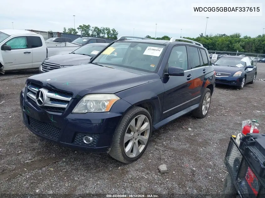 2010 Mercedes-Benz Glk 350 VIN: WDCGG5GB0AF337615 Lot: 45380494