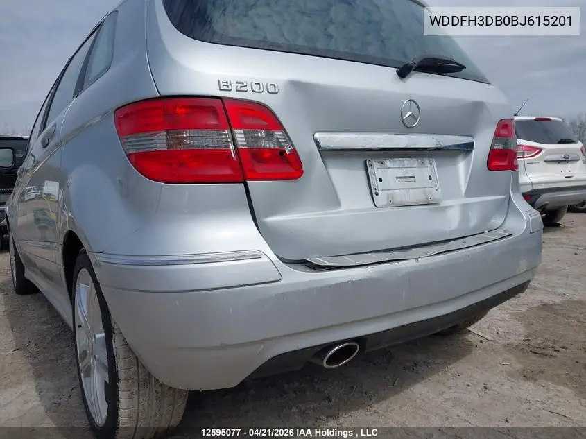 2011 Mercedes-Benz B200 VIN: WDDFH3DB0BJ615201 Lot: 12595077