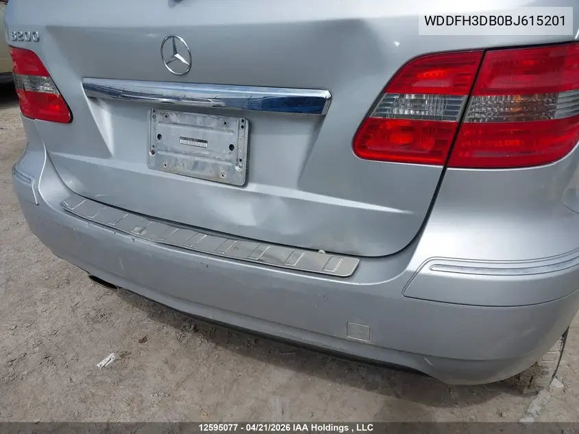 2011 Mercedes-Benz B200 VIN: WDDFH3DB0BJ615201 Lot: 12595077