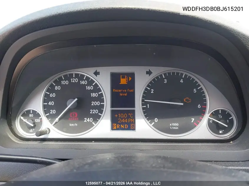 2011 Mercedes-Benz B200 VIN: WDDFH3DB0BJ615201 Lot: 12595077