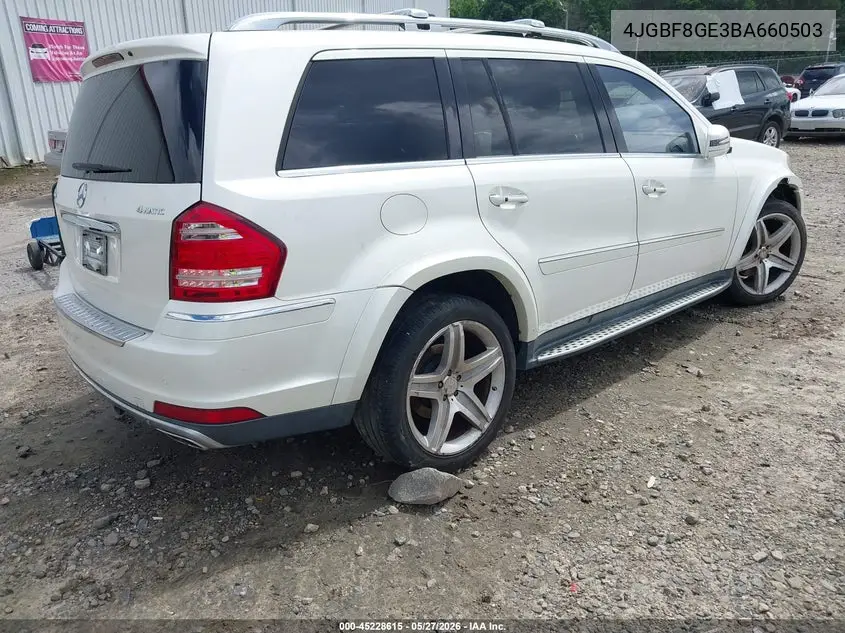 2011 Mercedes-Benz Gl 550 4Matic VIN: 4JGBF8GE3BA660503 Lot: 45228615