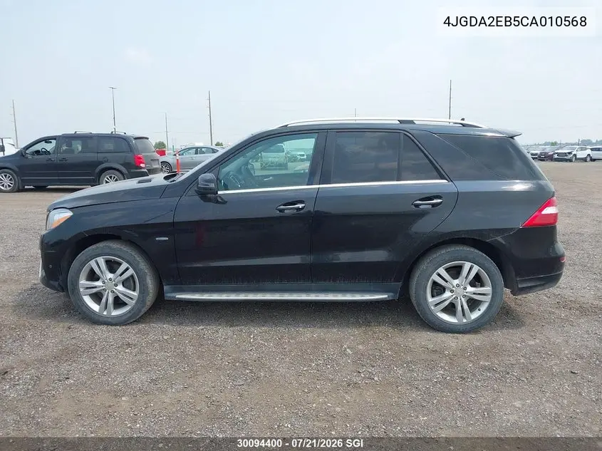 2012 Mercedes-Benz Ml 350 Bluetec VIN: 4JGDA2EB5CA010568 Lot: 30094400