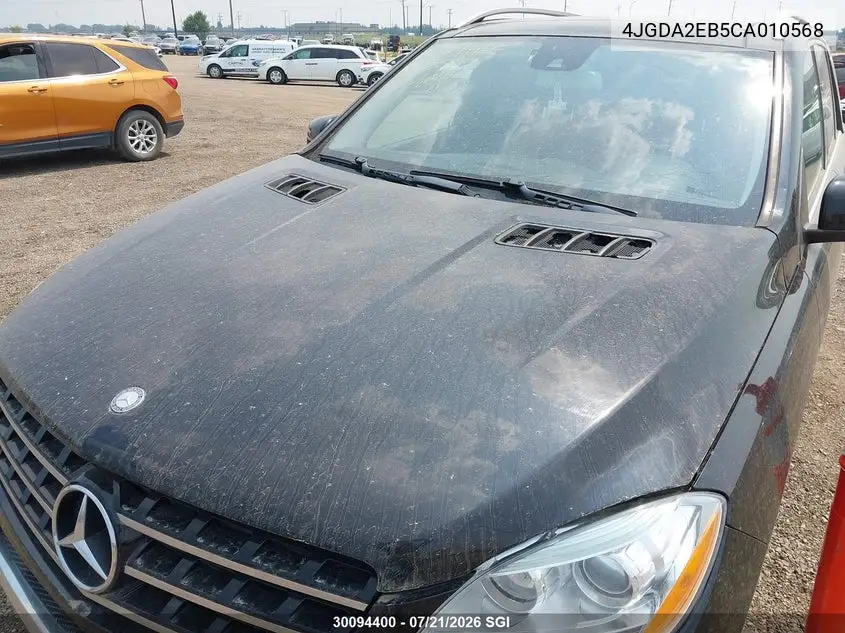 2012 Mercedes-Benz Ml 350 Bluetec VIN: 4JGDA2EB5CA010568 Lot: 30094400