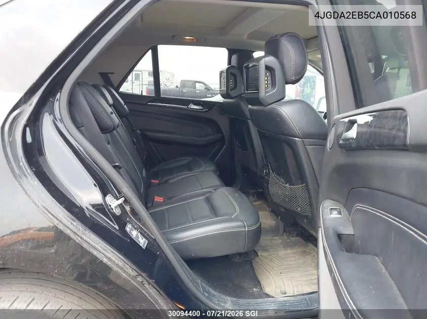 2012 Mercedes-Benz Ml 350 Bluetec VIN: 4JGDA2EB5CA010568 Lot: 30094400