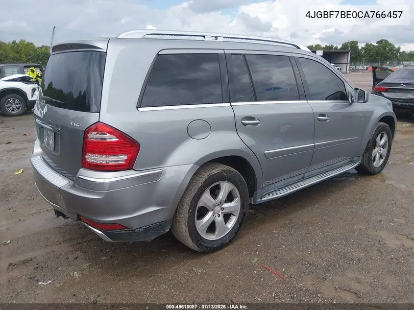 2012 Mercedes-Benz Gl 450 4Matic VIN: 4JGBF7BE0CA766457 Lot: 45610087