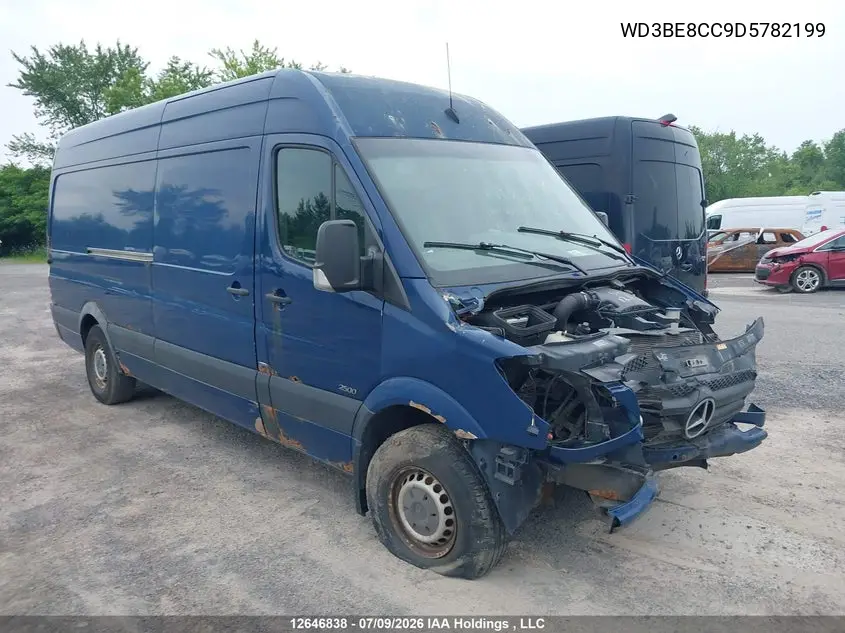 2013 Mercedes-Benz Sprinter 2500 High Roof VIN: WD3BE8CC9D5782199 Lot: 12646838x