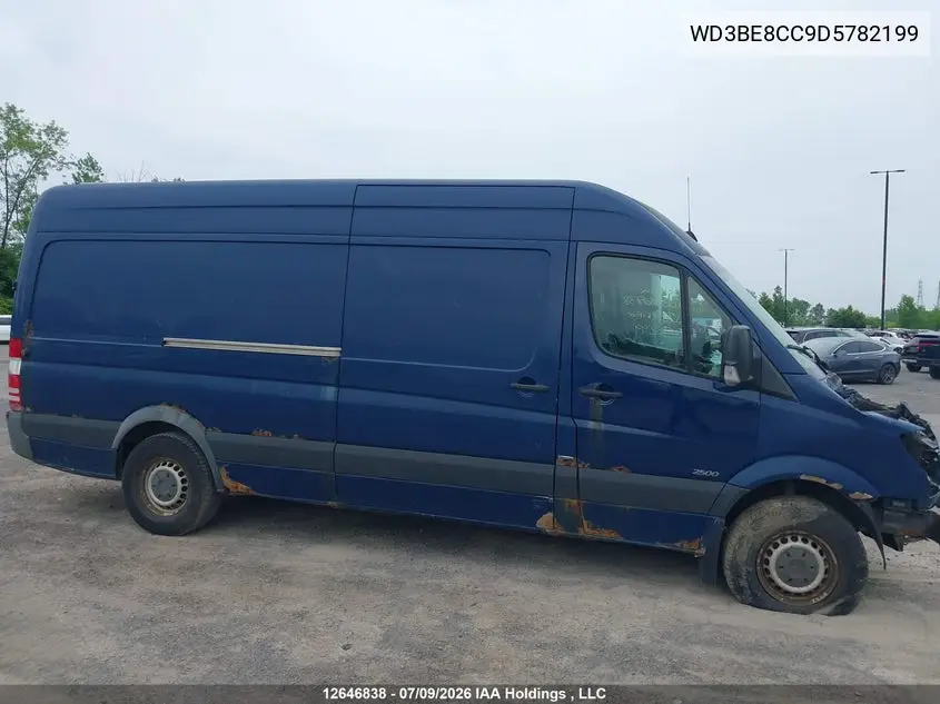 2013 Mercedes-Benz Sprinter 2500 High Roof VIN: WD3BE8CC9D5782199 Lot: 12646838x