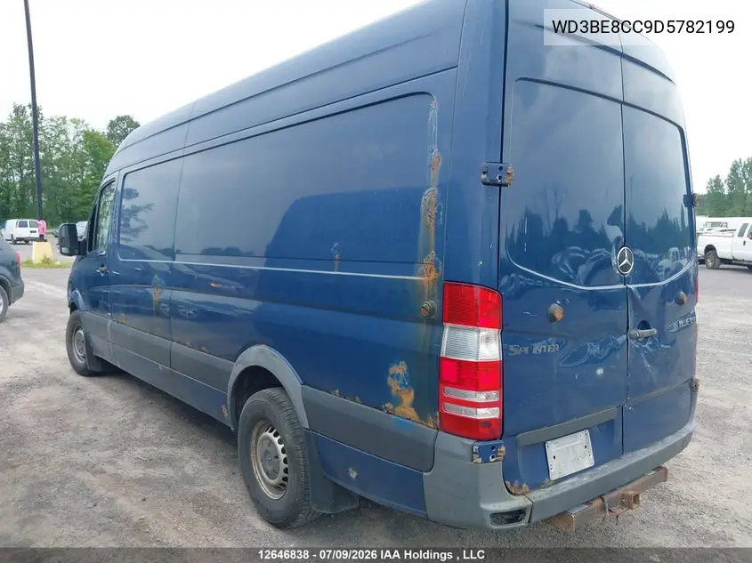 2013 Mercedes-Benz Sprinter 2500 High Roof VIN: WD3BE8CC9D5782199 Lot: 12646838x