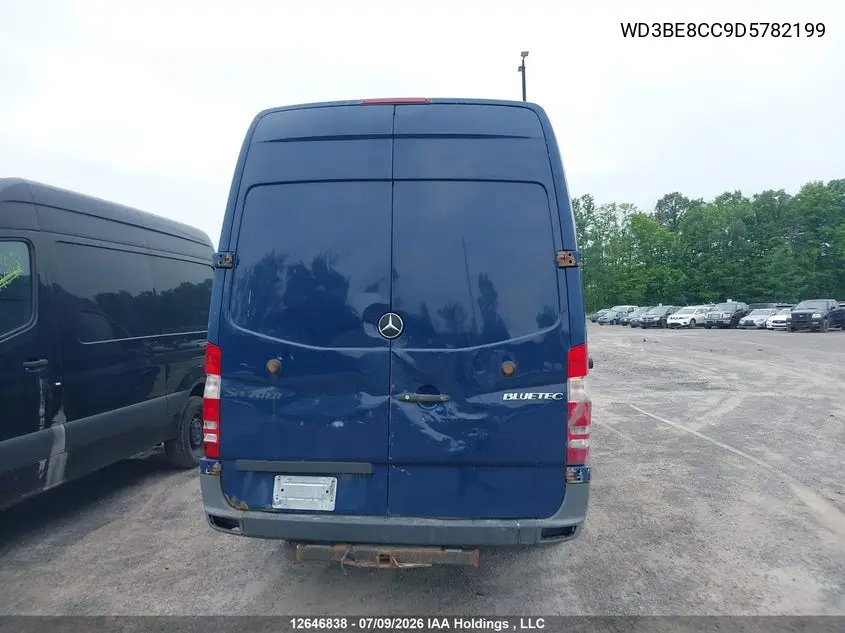 2013 Mercedes-Benz Sprinter 2500 High Roof VIN: WD3BE8CC9D5782199 Lot: 12646838x