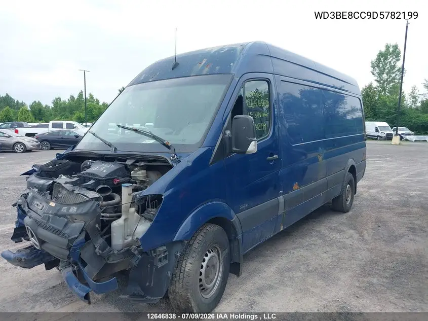 2013 Mercedes-Benz Sprinter 2500 High Roof VIN: WD3BE8CC9D5782199 Lot: 12646838x