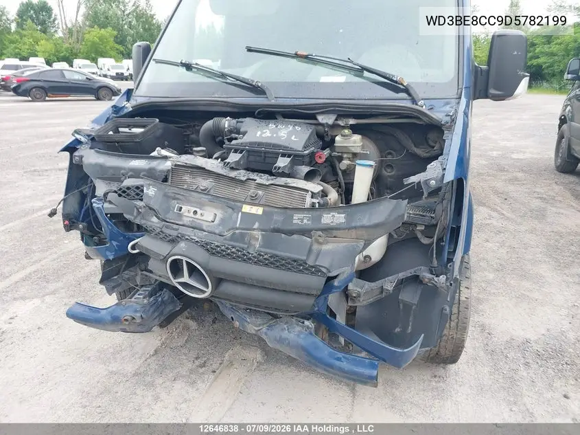 2013 Mercedes-Benz Sprinter 2500 High Roof VIN: WD3BE8CC9D5782199 Lot: 12646838x