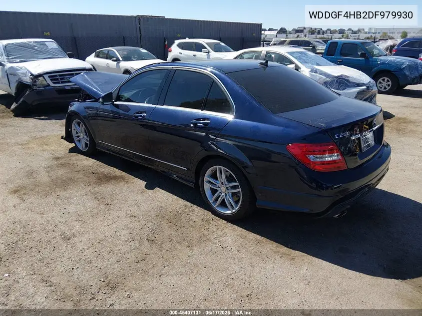 2013 Mercedes-Benz C 250 Sport VIN: WDDGF4HB2DF979930 Lot: 45407131