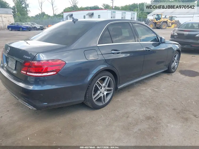 2014 Mercedes-Benz E 350 4Matic VIN: WDDHF8JB8EA970542 Lot: 45379648