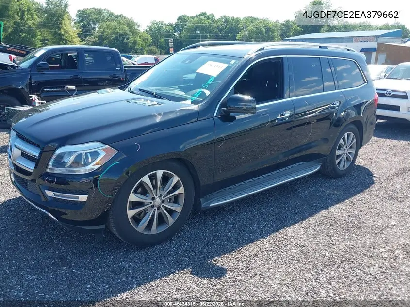 2014 Mercedes-Benz Gl 450 4Matic VIN: 4JGDF7CE2EA379662 Lot: 45434315