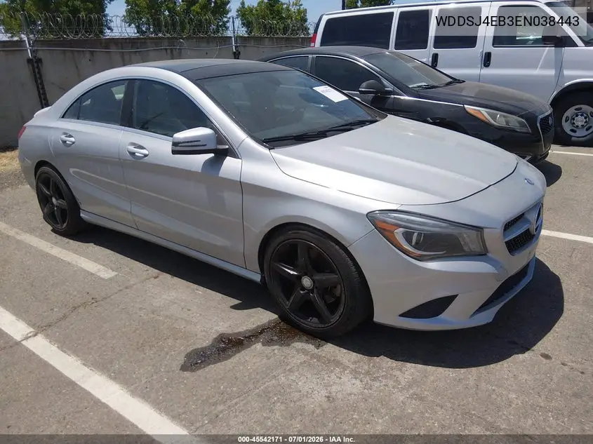 2014 Mercedes-Benz Cla 250 VIN: WDDSJ4EB3EN038443 Lot: 45542171