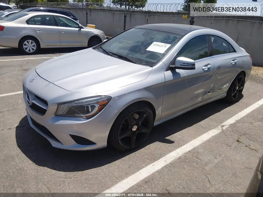 2014 Mercedes-Benz Cla 250 VIN: WDDSJ4EB3EN038443 Lot: 45542171