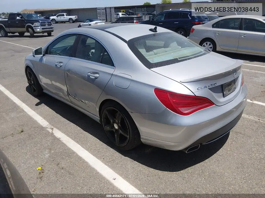 2014 Mercedes-Benz Cla 250 VIN: WDDSJ4EB3EN038443 Lot: 45542171